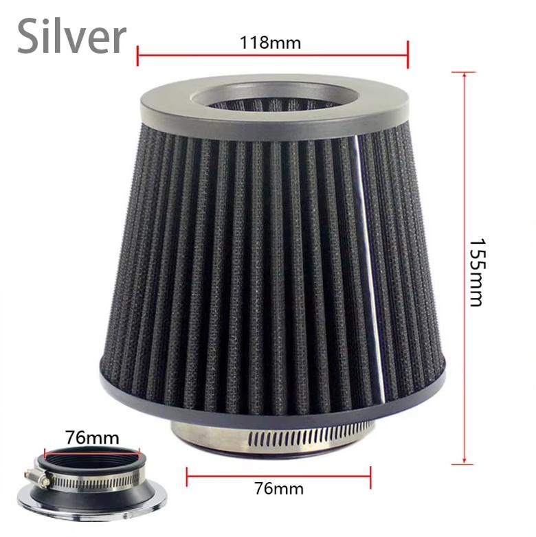 Car Modified 76MM Universal High Flow Mushroom Head Air Filter Air Intake Kit For Automotive Parts Cold Air Intake Air Filter