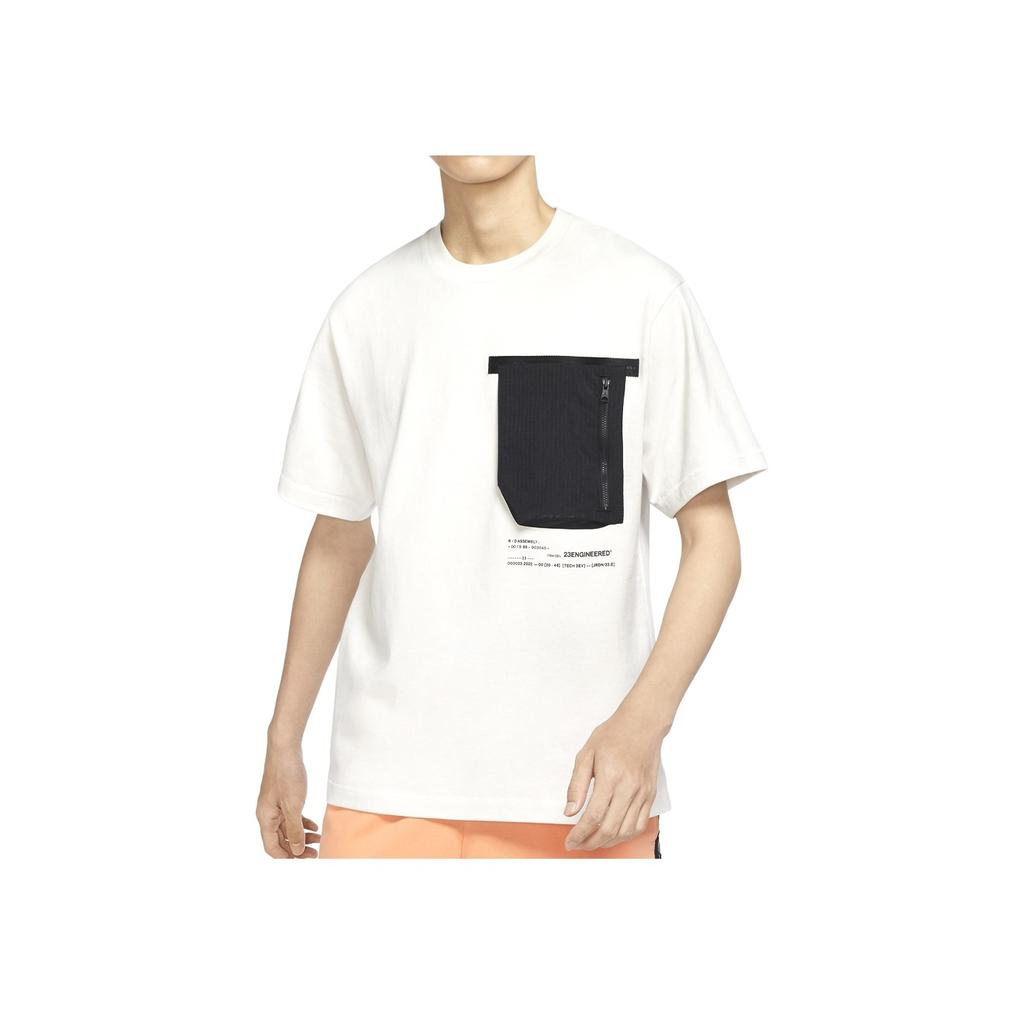 Jordan 23 Engineered Contrast Pocket Crew Neck T-Shirt Men Tops Phantom-Grey White DM1389-030