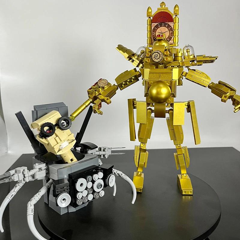 MOC Skibidi Toilette Bausteine Set Titan Speakerman Cameraman Tvman Steine DIY Modell Spielzeug für Kinder Neujahrs Geburtstagsgeschenke
