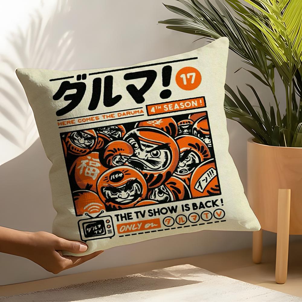 Takoyaki Japanese Food Pillow Case Home Living Room Decoration Linen Pillow Cases Cushion Cover