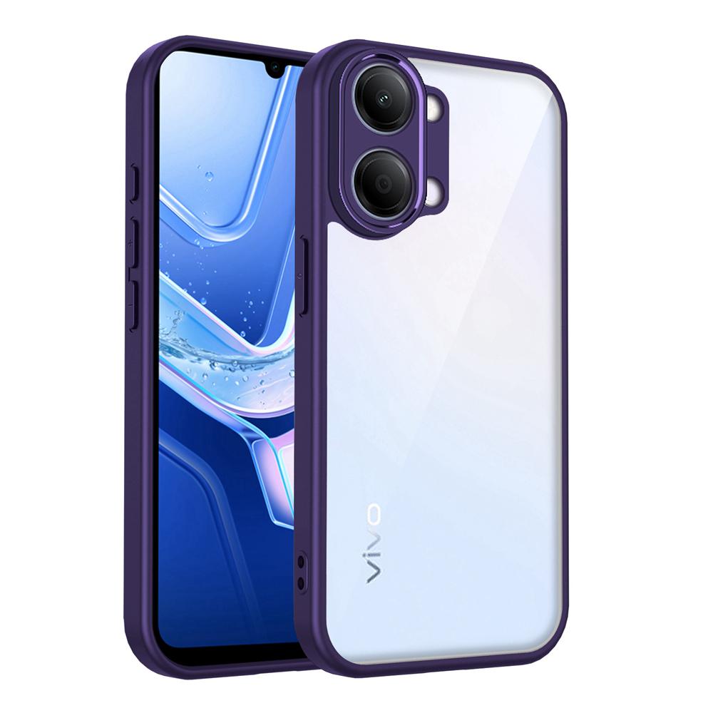 KEYSION Transparent Phone Case for VIVO Y11 5G Y11d Y21 5G 2026 Soft Silicone+PC Clear Shockproof Phone Back Cover for VIVO Y05