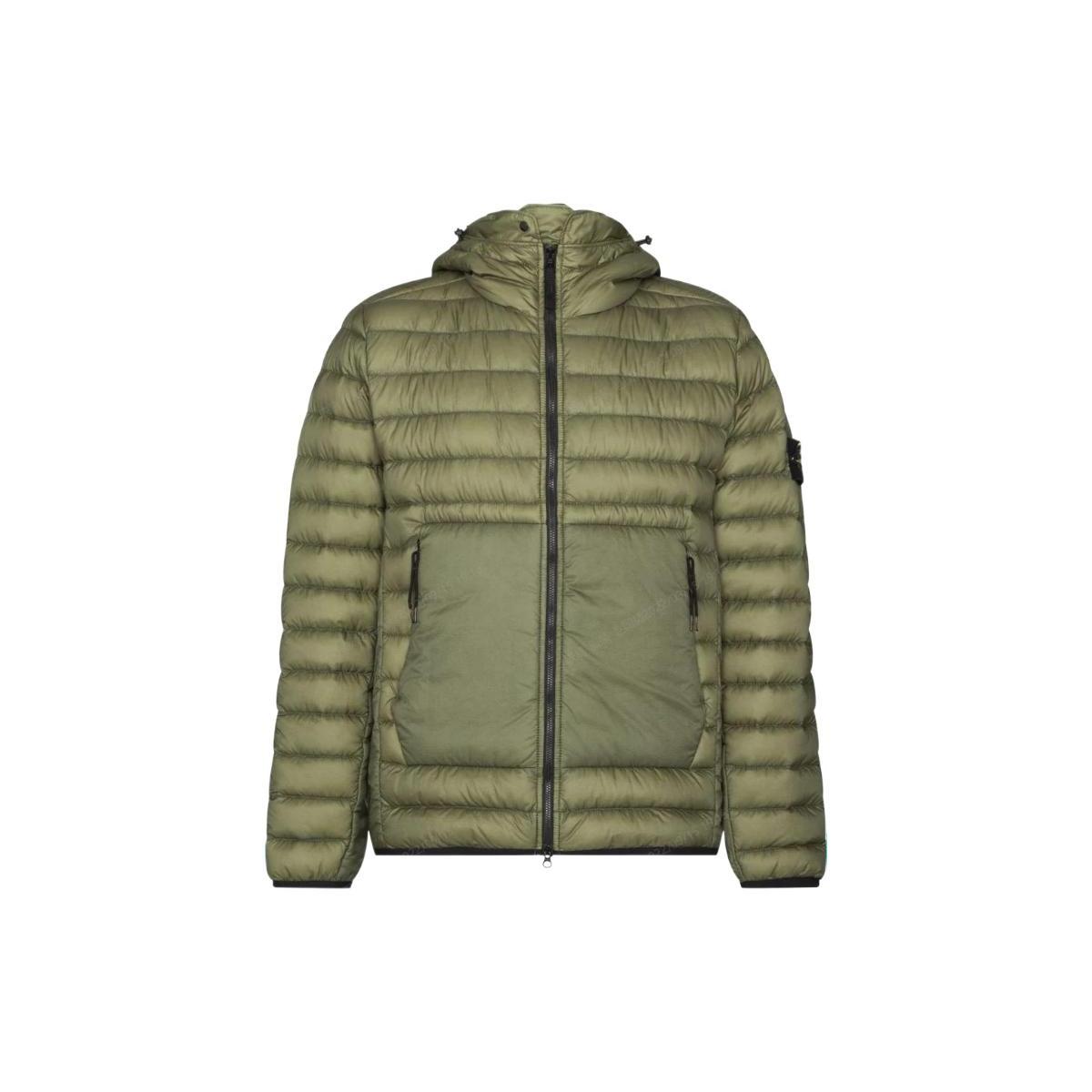 STONE ISLAND Dūnu jaka Unisex Olīvzaļa