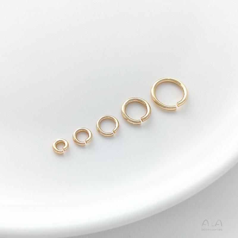

Chunky 14K Gold Filled Color-Preserving Open Circle Connector for Necklace or Bracelet 4mmx1.0mm Open Ring Pack [20 pieces]