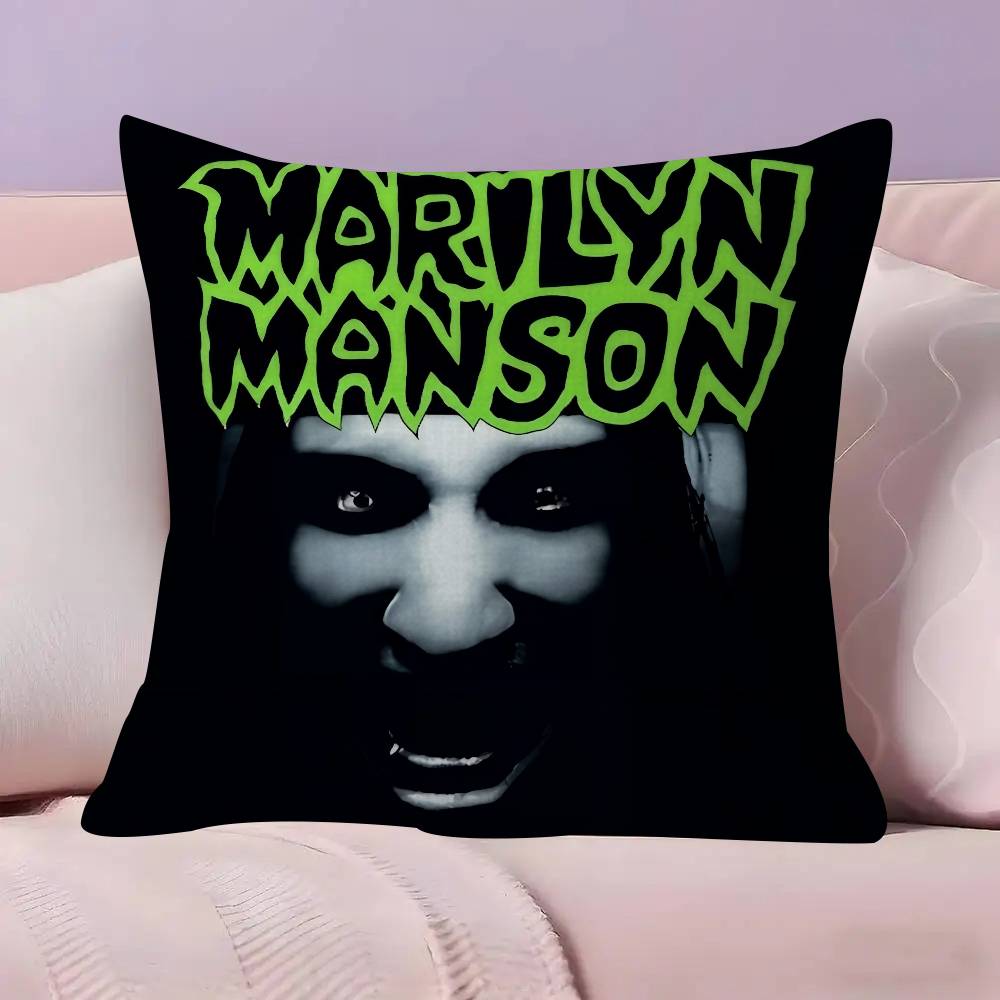 Classic Rock Band M-Marilyn M-Manson Cushion Cover Decorative Pillow Sofa Home Decor case pillow cases