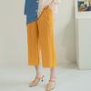 Plara Basic Wide Banding Pleats Pants