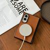 For Samsung Galaxy Z Fold 8 Wide Fashion Leather Phone Case Front Protection Film Hinge MagSafe Magnetic Hard Shell Back Cover