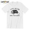 Live Weird Fake Your Death Cool Opossum T-Shirt Men  Leisure 100% Cotton Tees Round Neck Short Sleeve T Shirts Classic Clothing