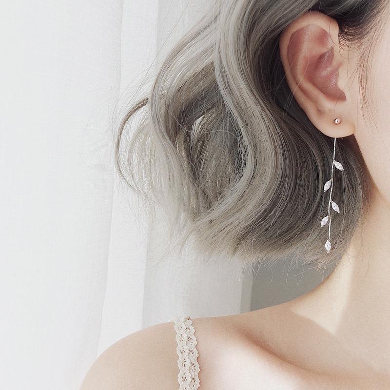 2021 Korean Earings Geometric Block Long Tassel Bar Drop Earrings for Women Minimalism Personality Ear Line Dangle Jewelry Gift