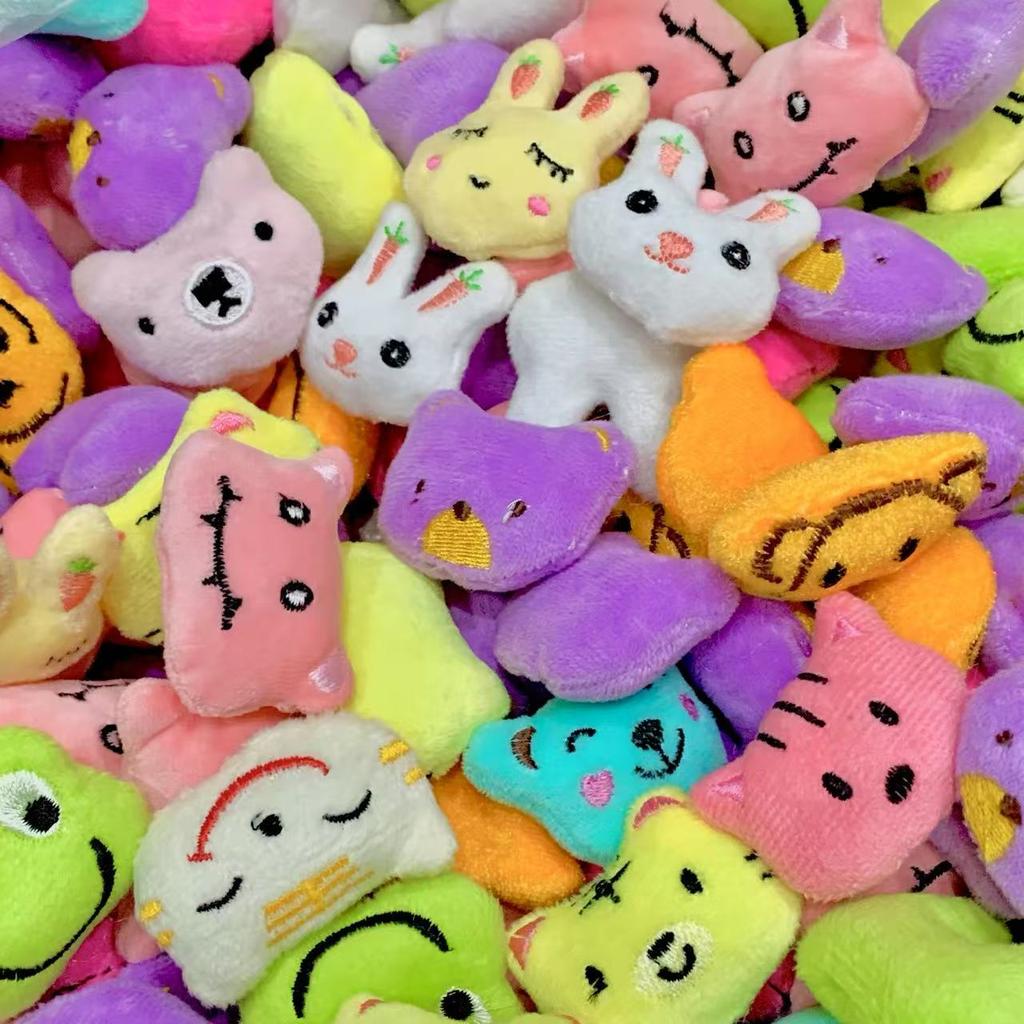 50Pcslot Cute Animal Doll Mini Stuffed Toy Cartoon Plush Doll Claw Machine Doll Accessories Toys Gift