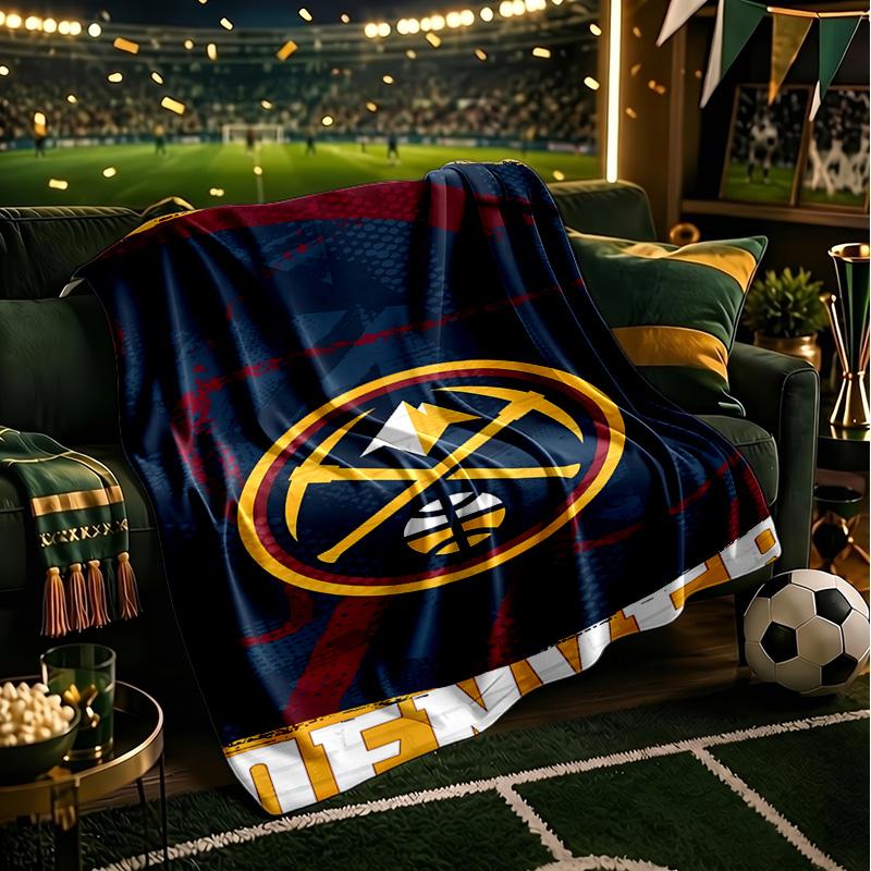 Denver Basketball Team Blanket Lightweight Flannel Bedding Blanket Perfect for Travel, Camping, Living Rooms, Offices, Sofas, Fan Christmas gift