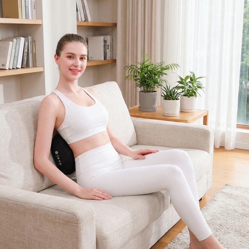 Multifunctional Cervical Massage Pillow Hot Compress Lumbar Support Massage Home Use