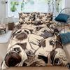 Roztomilý a kriminální potisk psa a kočky Povlak na přikrývku Měkký a pohodlný Povlak na peřinu Povlak na polštář Ložní souprava Dětský dárek 3 kusy