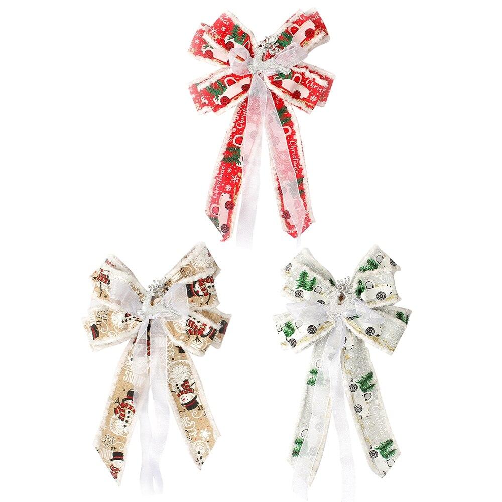 

Christmas Bow Decoration Christmas Tree Topper Bows New Year s Eve Decorations Christmas Party Ribbon Bows Handmade Gift Bows