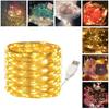 10M 20M Waterproof USB LED Lights String Copper Wire Fairy Garland Light Lamp Christmas Wedding Party Holiday Lighting Wreath