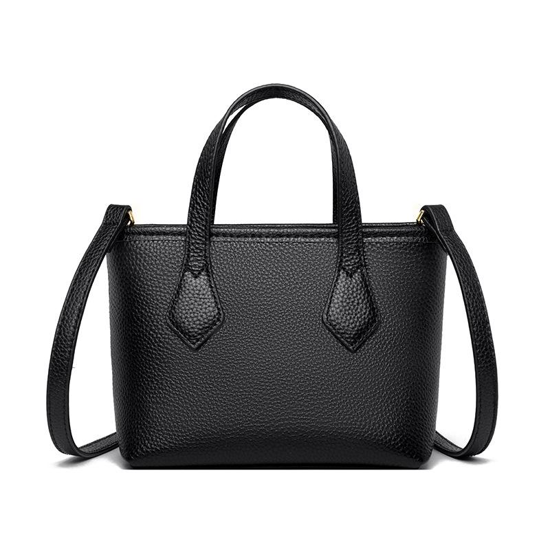 

Женская модная сумка из натуральной кожи, первый слой из коровьей кожи, сумка-мессенджер через плечо чёрный