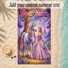 Unicorn Theme Soft Beach Towel Personalized Custom Name Text Towel Portable for Beach Pool Travel
