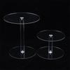 Transparent Acrylic Cake Rack Round Cake Stand For Desserts Cupcake Pastry Candy Display Stand For Wedding Event Birthday Party