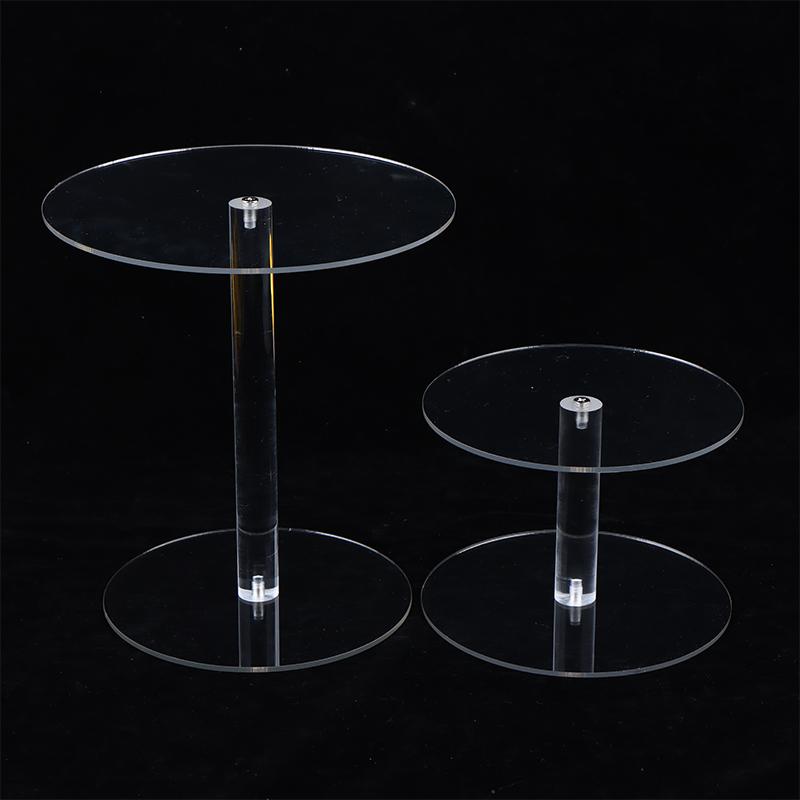 Transparent Acrylic Cake Rack Round Cake Stand For Desserts Cupcake Pastry Candy Display Stand For Wedding Event Birthday Party