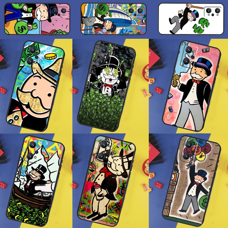 Monopolys Money Dollars For Realme GT 7 Pro GT 6 5 6T 10 11 12 13 14 Pro Plus C61 C53 C51 C21Y C25S C75 C55 C67 Case