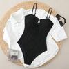 Women Monokini Sexy Tight Fit Sling Backless Design Summer Bohemian Beachwear Lace Design One-Piece Swimsuit