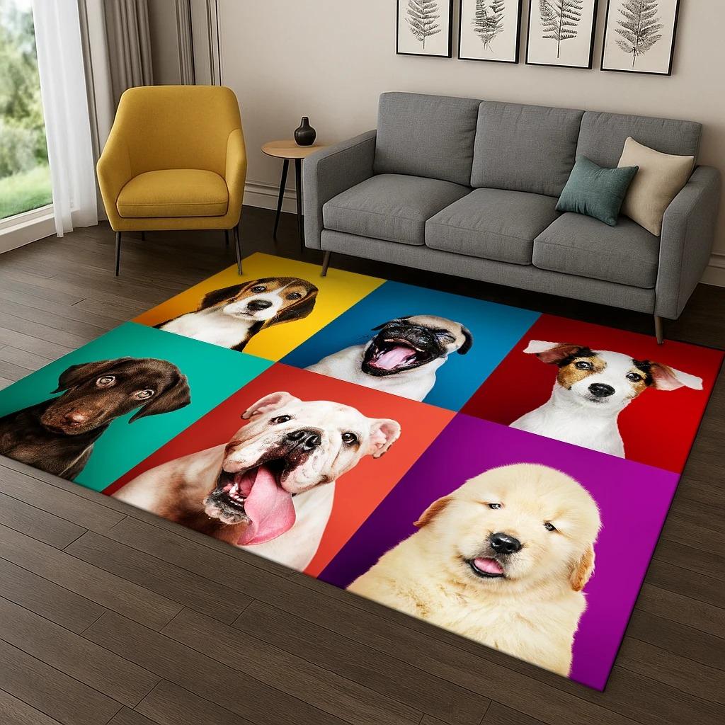 Dog Samoye Koki Cartoon Carpet Rug for Bedroom Living Room Sofa Doormat Home Kitchen Decor Living Room Decoration Home Rug