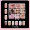108pcs Mixed Color Fake Nail Almond Coffin Press On Nails New French False Nail  DIY