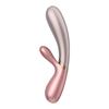 Satisfyer Hot Lover warming app clitoral simultaneous remote control clitoral vaginal vaginal orgasm electric love silicone 39℃ vibrator, compatible,