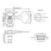 Electric Bass Tuning Pegs Bass Opened Machine Heads Knobs String Tuners for 4 String Electric Bass Right/Left Hand