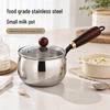 Stainless Steel Multi-Purpose Pot with Lid & Wooden Handle for Soup, Milk, and Baby Porridge