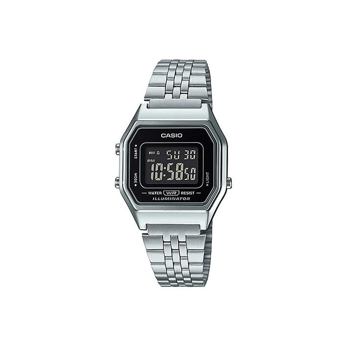 CASIO Unisex YOUTH Black Watch LA680WA-1B-INTERNATIONAL Silver Watch Case