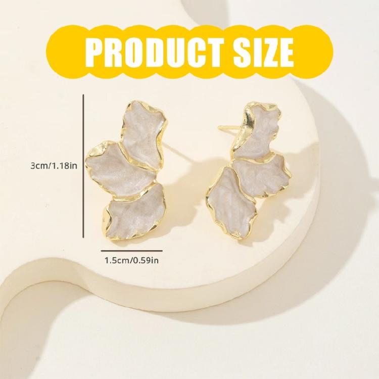 Retro Inspire Maple Leaf And Flower Earrings With Oil Drip Detailing Portable for Enhancing Fashionable Outfits