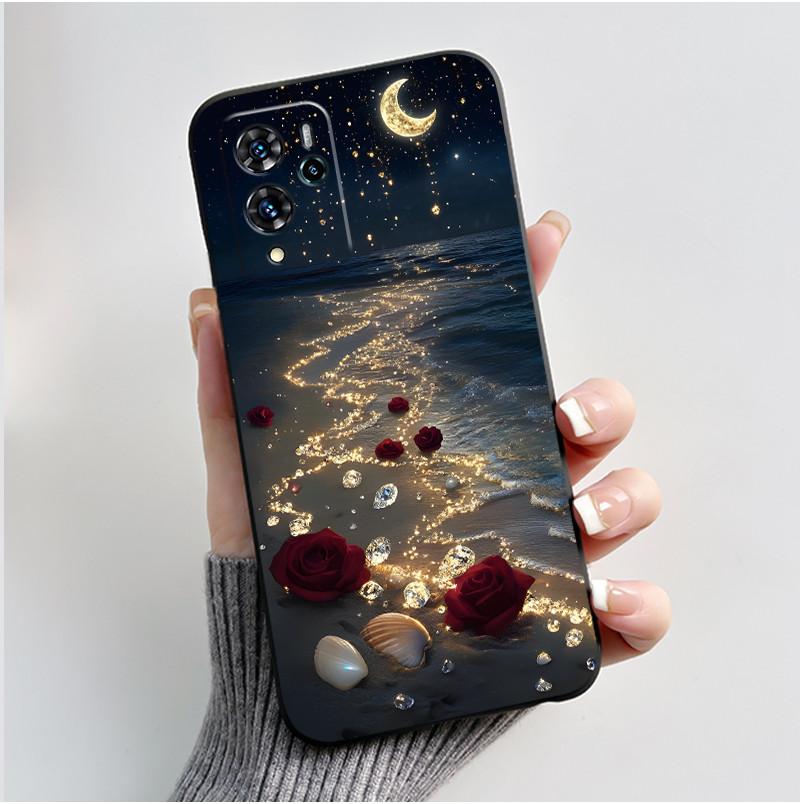 For ZTE Blade V40 Pro/ZTE 9046 Case Cute Love Rabbit Funny Black Matte Soft TPU Protective Back Cover For ZTE V40 Pro Phone Case