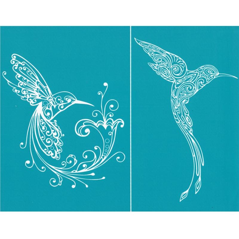 

Selves-Adhesive Mesh Transfer Reusable Screen Stencil for Window, Fabric Decors 1