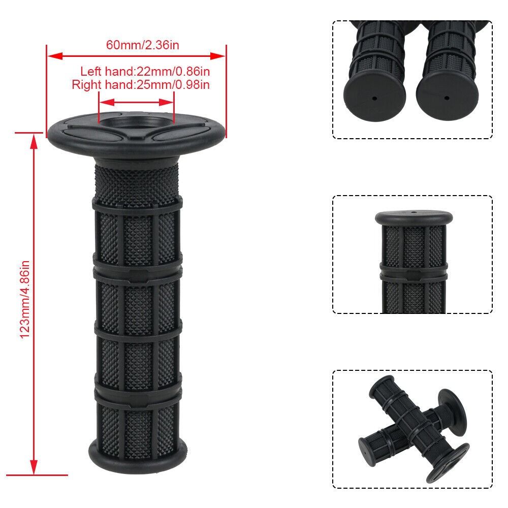 Soft Rubber Motorcycles Handle Bar Grips 22mm 7/8" Motorcycle handlebar