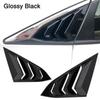 Glossy Black Quarter Window Louver Cover Trim Fits Honda Civic 2016~21 Side Vent