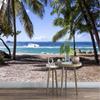 Tropical Coconut Tree Beach Natural Scenery 3d Wall Paper Home Decor Mural Bedroom Decor Wallpaper