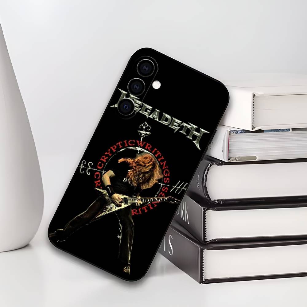M-Megadeth Band Phone Case For Samsung Galaxy A73,A72,A71,A70,A53,A52,A51,Soft Silicone Black Cover