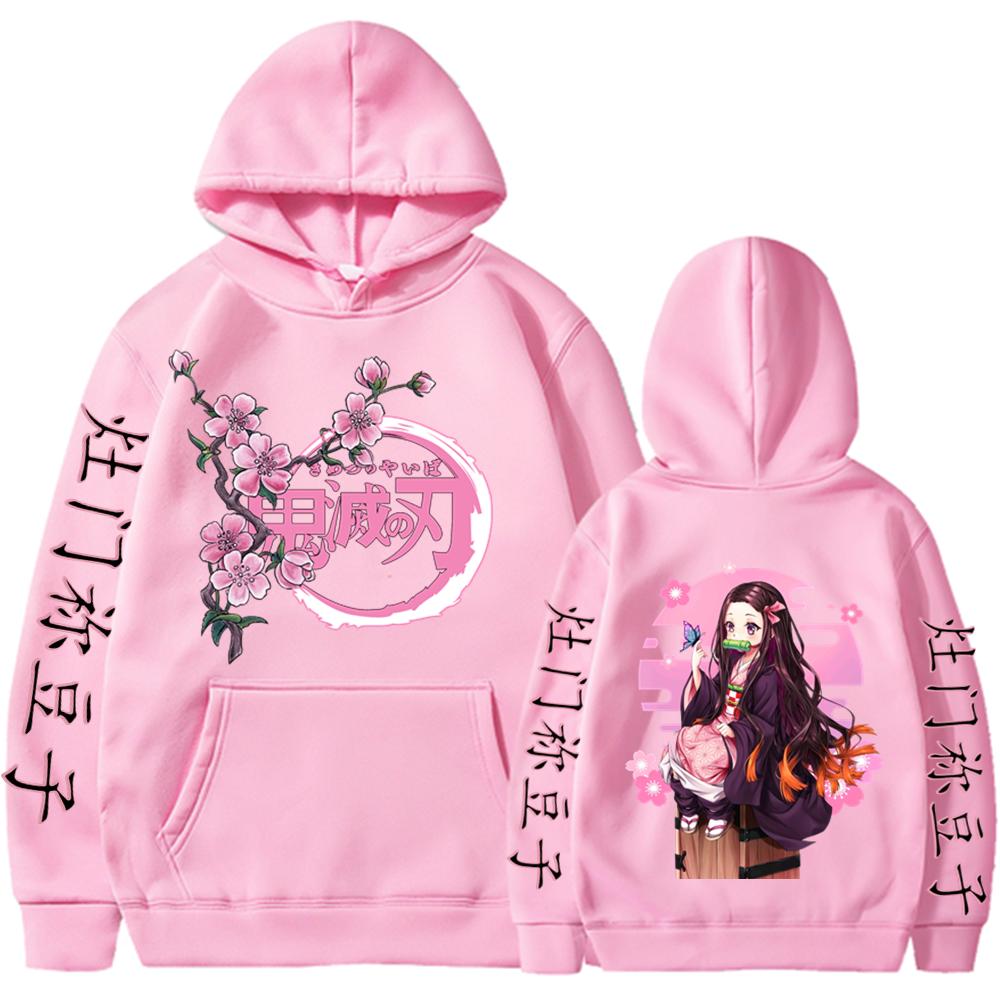 Kamado Nezuko Graphic Print Hooded Anime Demon Slayer Streetwear Men Women Hoodies Oversized Sweatshirt Harajuku Unisex Pullover