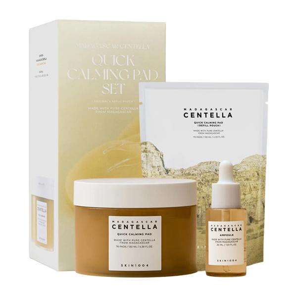 SKIN1004 Centella Quick Calming Pad Set Soothing Toner Pads (70 Pads + Refill 70 Pads)