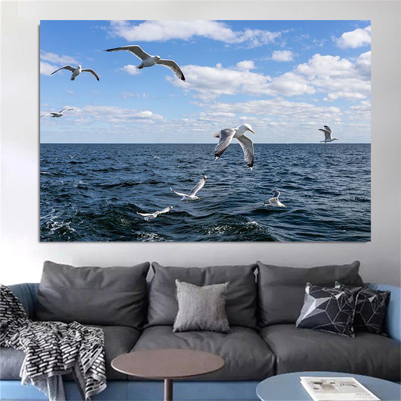 

Настенные картины с изображением летящей чайки Художественные чайки Картина с изображением морских пейзажей Постеры и принты с изображением неба для декора гостиной 21x30cm No Framed