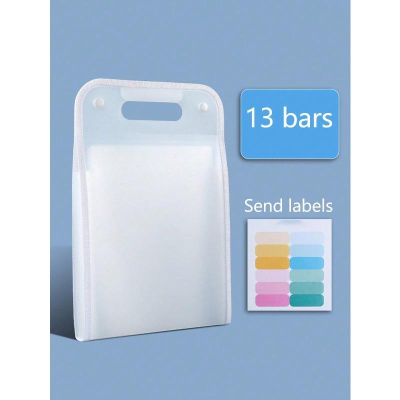

1pc Vertical File Folder, A4 Accordion Style Document Organizer Bag 1pc White разноцветный