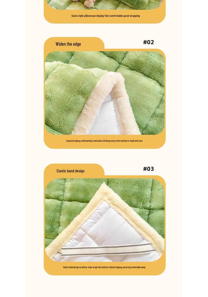 Materasso Peluche Coniglio Bubbly Classe A - Morbido Velluto Latte Tappetino Peluche per Letto Singolo da Dormitorio 0,9 m.