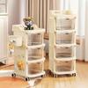 Snack Cabinet Cart Trolley Rack Handcart With Pulleys Storage Drawer-Type Toy Drawer-Type Trolley Multi-layer Movable Bookshelf