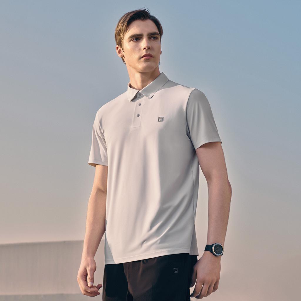 Fila Fitness Classic Minimalist Sports Training Casual Short Sleeve Polo Shirt Men Tops A51M621110F-GY