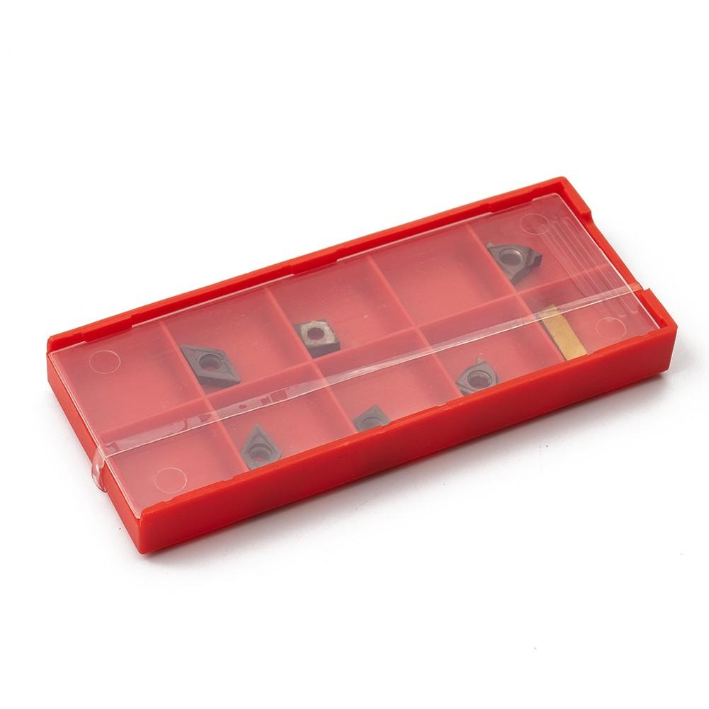 7pcs Carbide Insert Set for 10mm Shank Turning Tool Holder CCMT060204/11IR/11ER