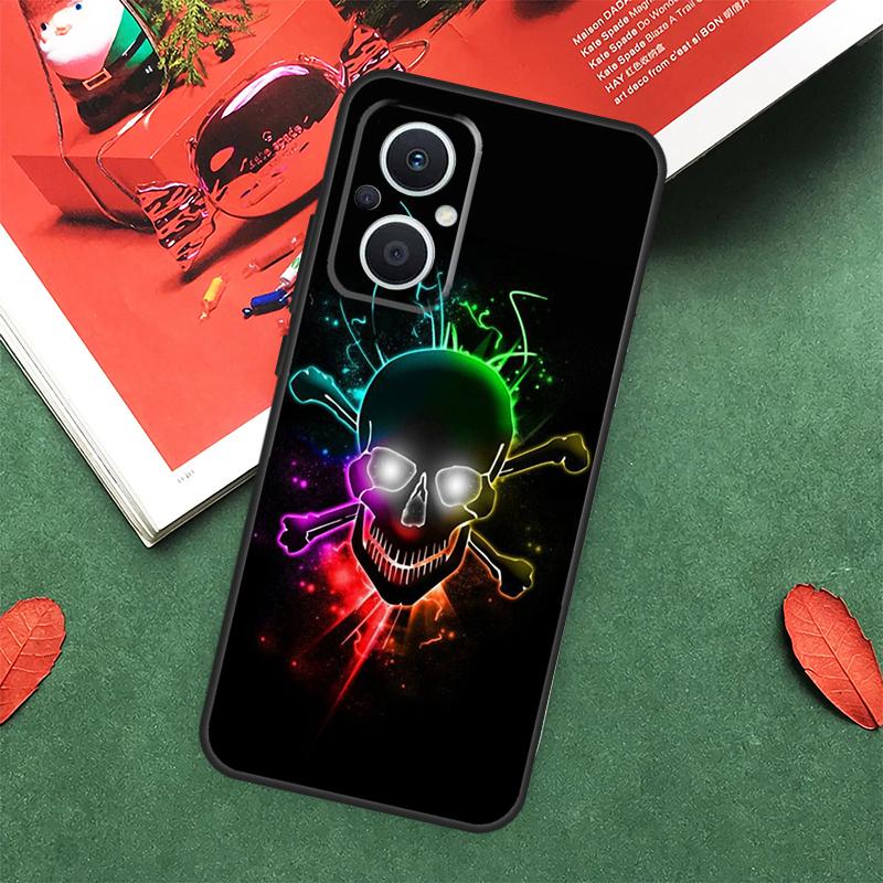 Cool Spooky Skull Face Case For OPPO Reno 5 Lite 8 4 6 7 10 Pro 4Z 5Z 8T OPPO Find X6 X5 Pro X2 Neo X3 Lite Cover