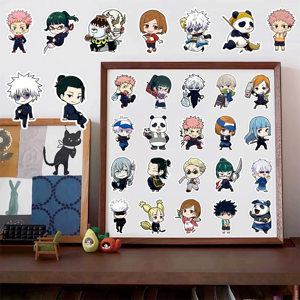10/50/100pcs Kawaii Jujutsu Kaisen Cartoon Stickers Cute Q Version Gojo Satoru Decals DIY Diary Luggage Classic Anime Sticker