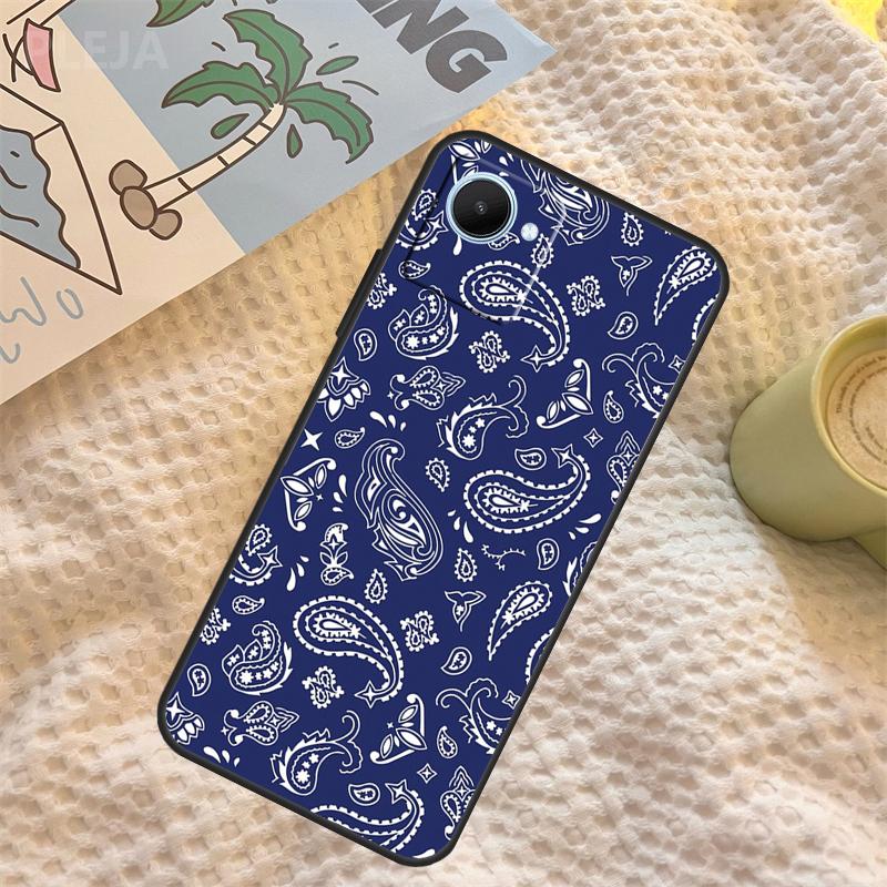 

Королевский чехол-бандана с узором пейсли для Realme C67 C63 C55 C51 C75 C61 C53 C35 C65 C71 11 12 13 14 15 Pro Plus GT6 GT7 Pro Realme C55