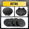 4Pcs Wheel Center Caps for F150 Focus Mustang Wheel Rim Outer 65mm(2.56in) Inner 59mm(2.32in) Black Hub Caps, Replacement 2M5V-1A096