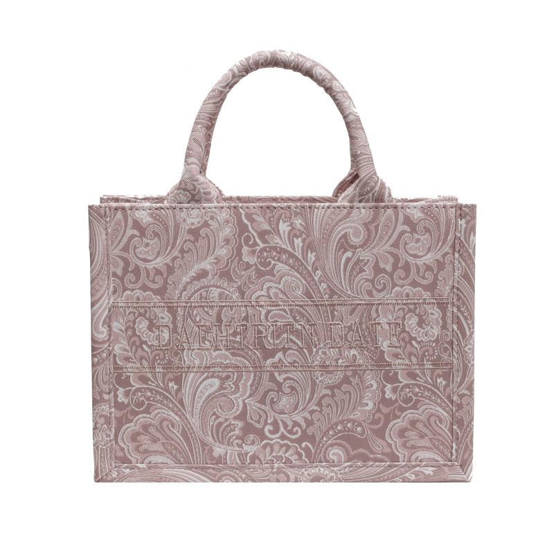 New fashion retro style contrasting color D home shopping bag tote bag handbag